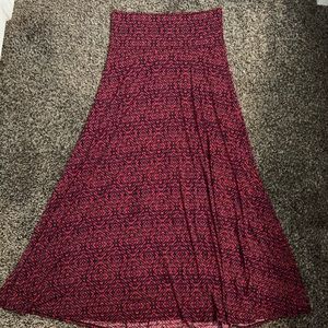 LulaRoe patterned Maxi skirt/ Large